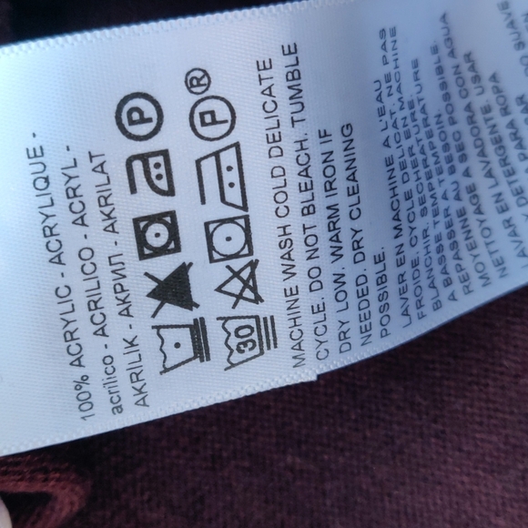 Dockers texture mini diamond V neck sweater color burgundy size XXL - Picture 12 of 12